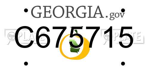 C675715 Georgia License Plate