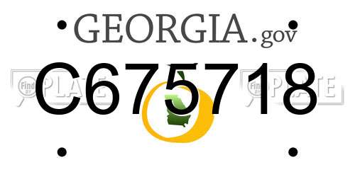 C675718 Georgia License Plate