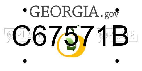 C67571B Georgia License Plate