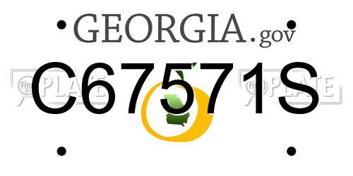 C67571S Georgia License Plate