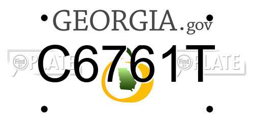 C6761T Georgia License Plate