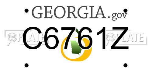 C6761Z Georgia License Plate