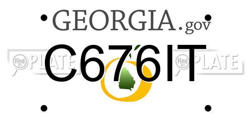 C676IT Georgia License Plate
