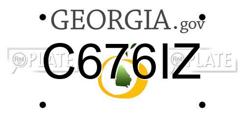 C676IZ Georgia License Plate