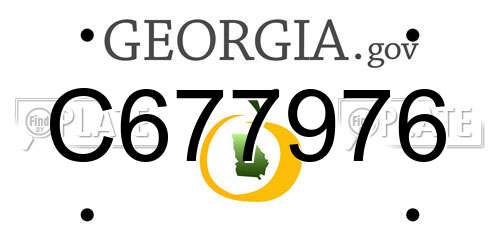 C677976 Georgia License Plate