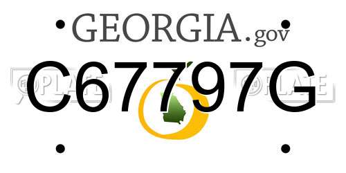 C67797G Georgia License Plate
