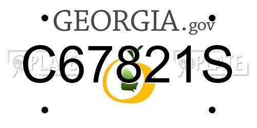 C67821S Georgia License Plate