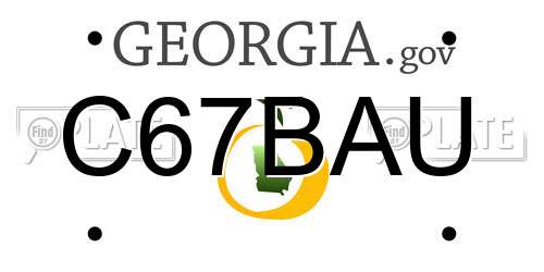 C67BAU Georgia License Plate