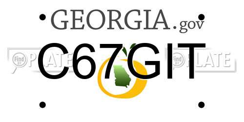 C67GIT Georgia License Plate