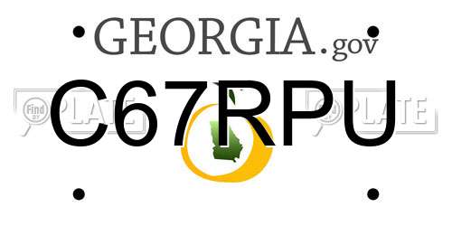 C67RPU Georgia License Plate