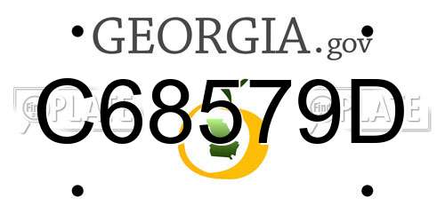 C68579D Georgia License Plate