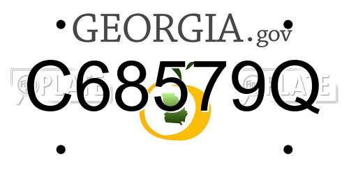 C68579Q Georgia License Plate