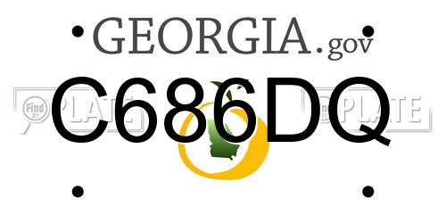 C686DQ Georgia License Plate
