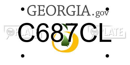 C687CL Georgia License Plate