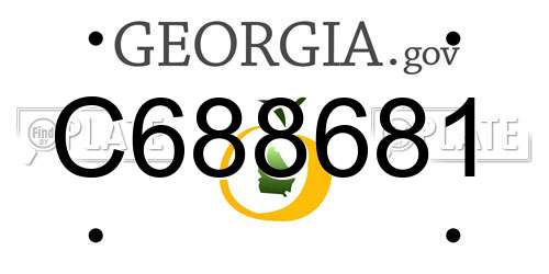 C688681 Georgia License Plate