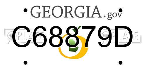 C68879D Georgia License Plate