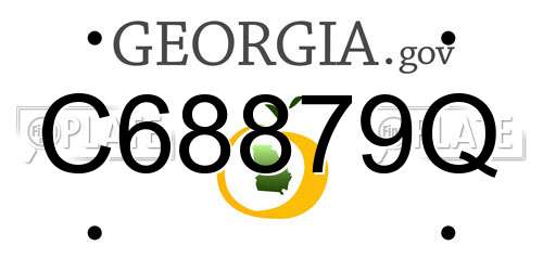 C68879Q Georgia License Plate