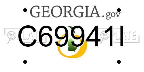 C69941I Georgia License Plate