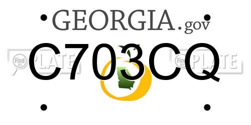 C703CQ Georgia License Plate
