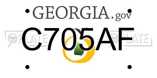 C705AF Georgia License Plate