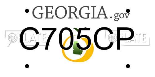 C705CP Georgia License Plate