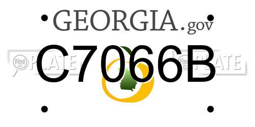 C7066B Georgia License Plate
