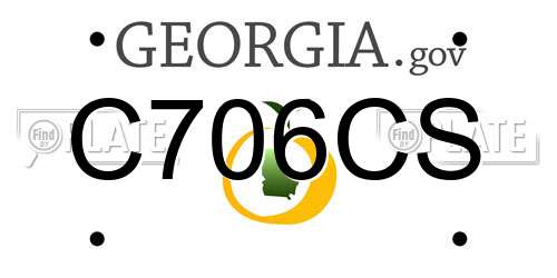 C706CS Georgia License Plate