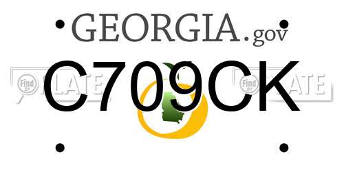 C709CK Georgia License Plate