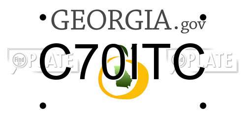 C70ITC Georgia License Plate