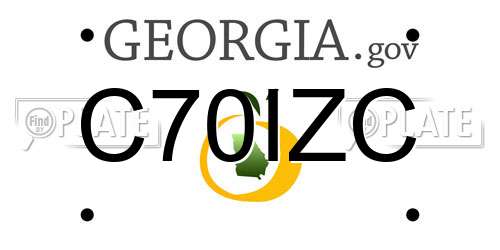 C70IZC Georgia License Plate