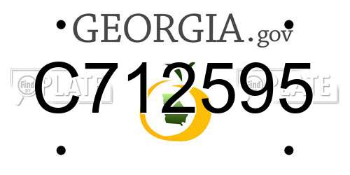 C712595 Georgia License Plate