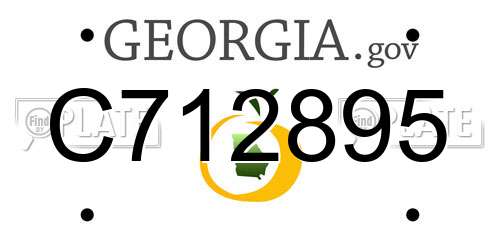 C712895 Georgia License Plate