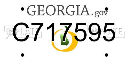C717595 Georgia License Plate