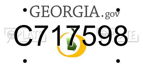 C717598 Georgia License Plate