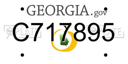 C717895 Georgia License Plate
