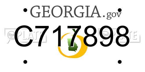 C717898 Georgia License Plate