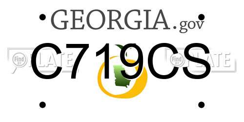 C719CS Georgia License Plate