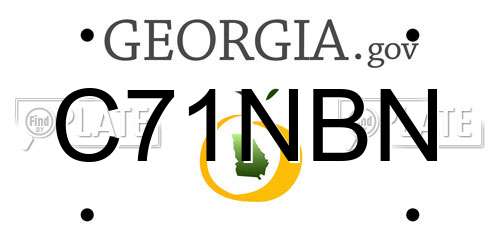 C71NBN Georgia License Plate