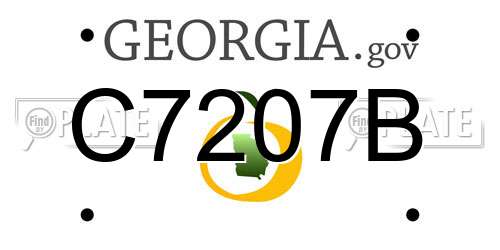 C7207B Georgia License Plate