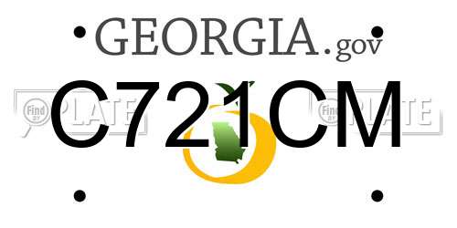 C721CM Georgia License Plate