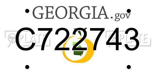 C722743 Georgia License Plate