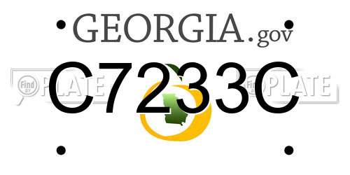 C7233C Georgia License Plate