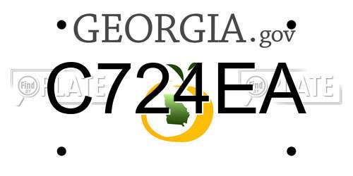 C724EA Georgia License Plate