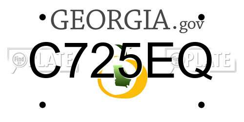 C725EQ Georgia License Plate