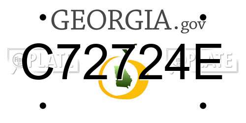 C72724E Georgia License Plate