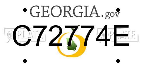 C72774E Georgia License Plate