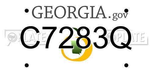 C7283Q Georgia License Plate