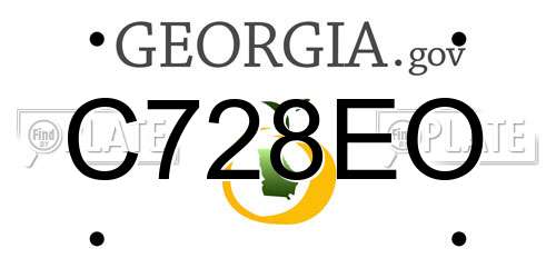 C728EO Georgia License Plate