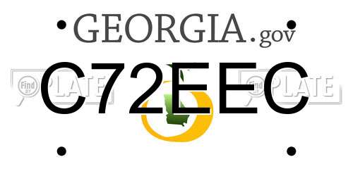 C72EEC Georgia License Plate