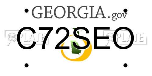 C72SEO Georgia License Plate